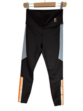 PE NATION black orange blue athletic leggings - size xs